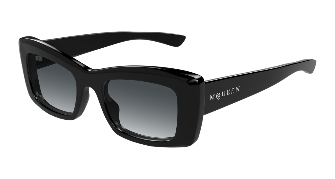 Occhiali da sole alexander mcqueen am0526s 001 negro rectangular / squared femenino taglia 50mm - Vista principale