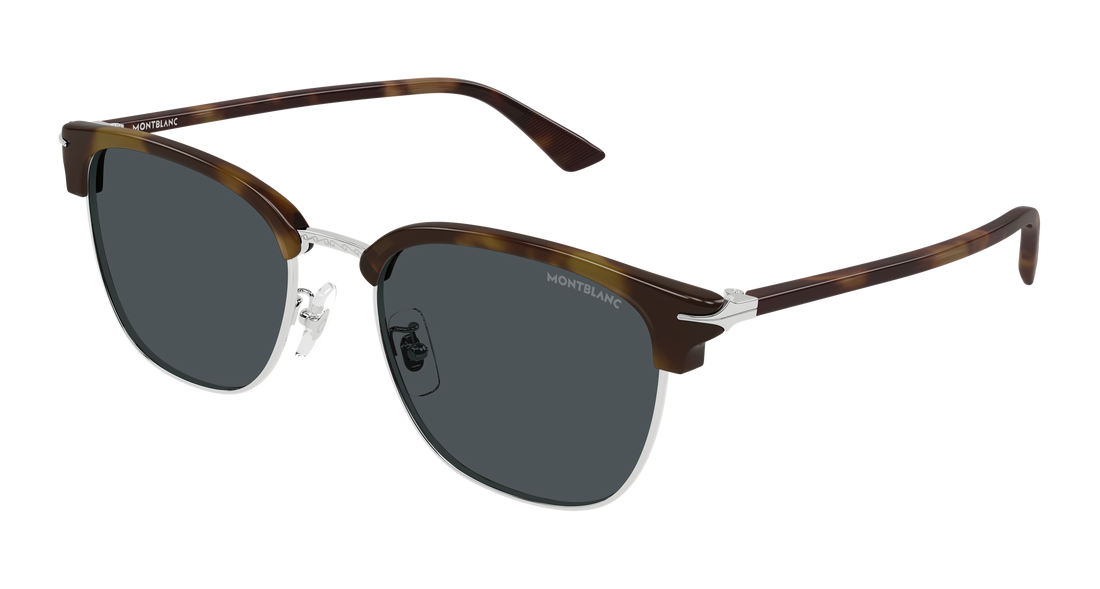 Sonnenbrillen montblanc mb0439sa 004 plateado rectangular / squared masculino größe 55mm - Hauptansicht