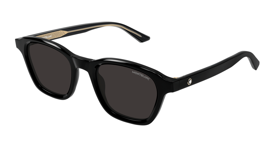Zonnebrillen montblanc mb0384s 001 negro round masculino maat 50mm - Hoofdaanzicht