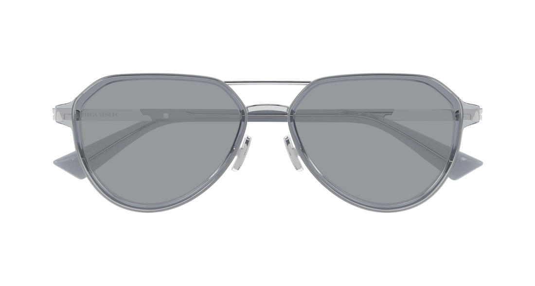 Óculos de sol bottega veneta bv1373s 003 azul pilot unisex tamanho 55mm - Vista de detalhe