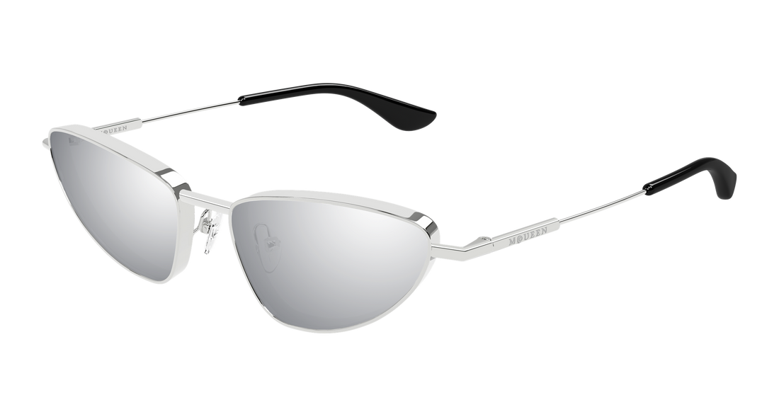 Occhiali da sole alexander mcqueen am0522s 003 plateado cat eye femenino taglia 56mm - Vista principale