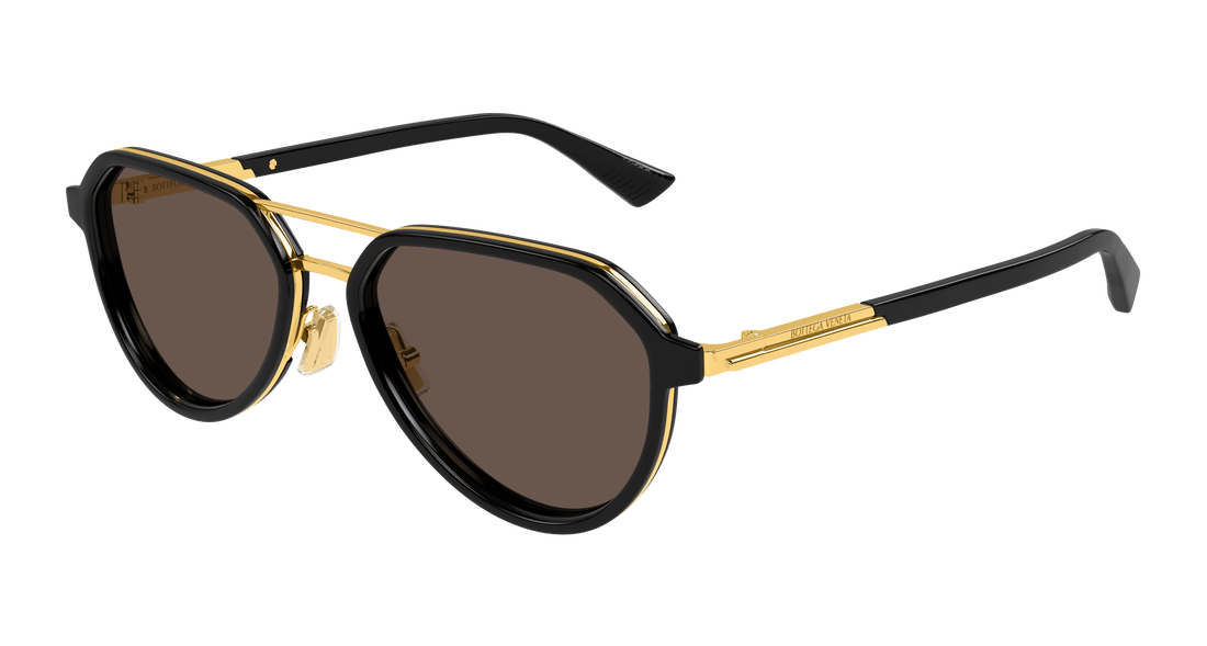 Óculos de sol bottega veneta bv1373s 001 negro pilot unisex tamanho 55mm - Vista principal