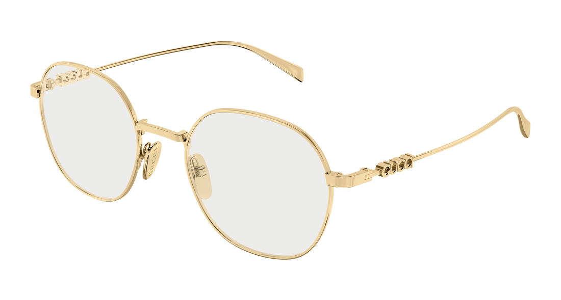 Occhiali da vista gucci gg1939o 001 dorado round/oval/panthos femenino taglia 51mm - Vista principale