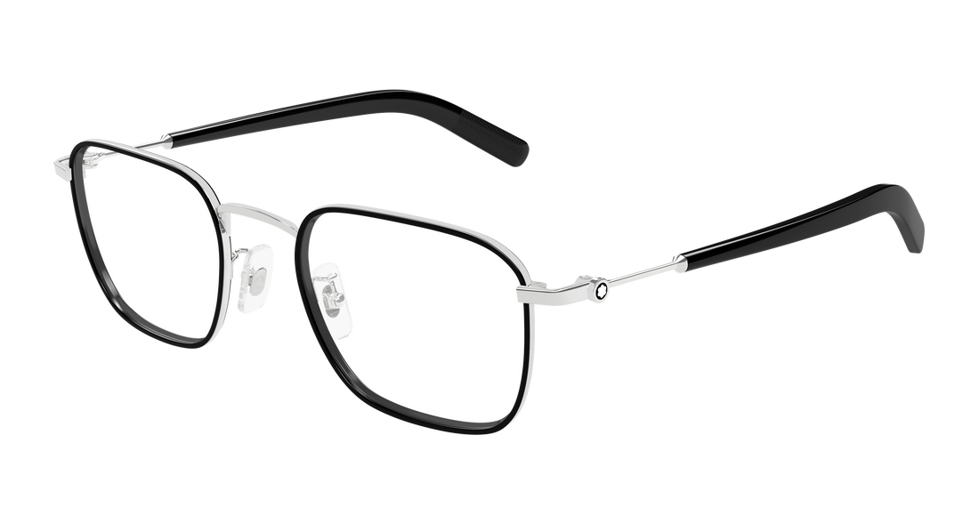 Dioptrijske naočale montblanc mb0424o 001 plateado rectangular / squared masculino veličina 50mm - Glavni prikaz