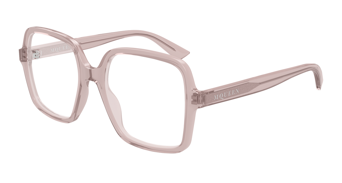 Brillen alexander mcqueen am0538o 005 rosa rectangular / squared femenino größe 52mm - Hauptansicht