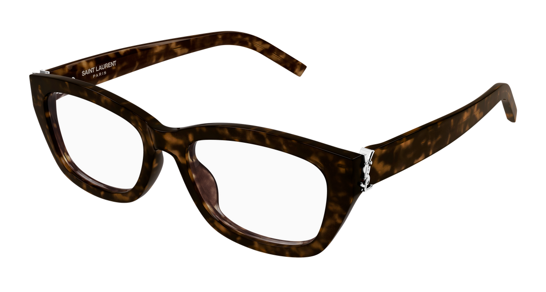 Brillen saint laurent sl m153 opt 002 havana cat eye femenino größe 55mm - Hauptansicht