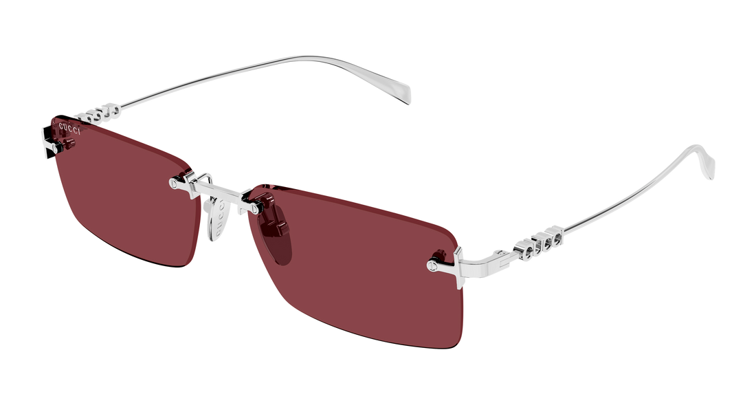 Óculos de sol gucci gg1941s 003 plateado rectangular / squared masculino tamanho 56mm - Vista principal