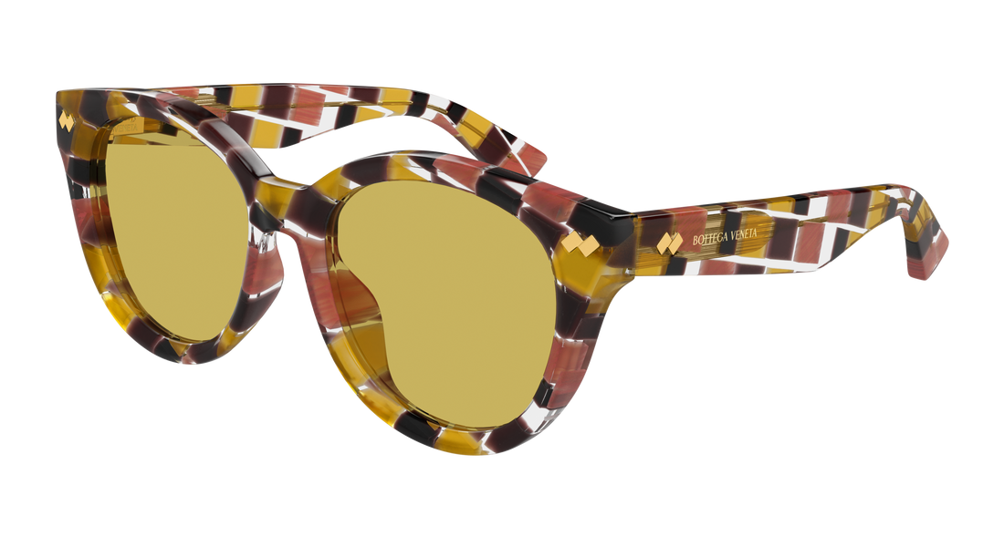 Óculos de sol bottega veneta bv1352sk 003 multicolor round femenino tamanho 55mm - Vista principal