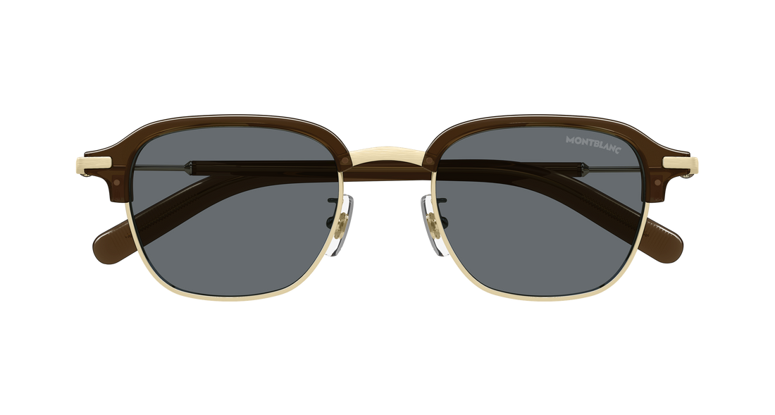 Sonnenbrillen montblanc mb0390s 005 dorado rectangular / squared masculino größe 50mm - Detailansicht