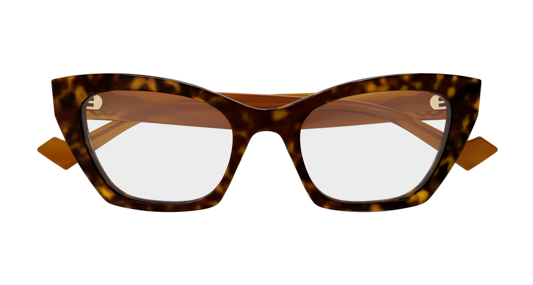 Brillen gucci gg1334o 005 havana cat eye femenino größe 52mm - Detailansicht