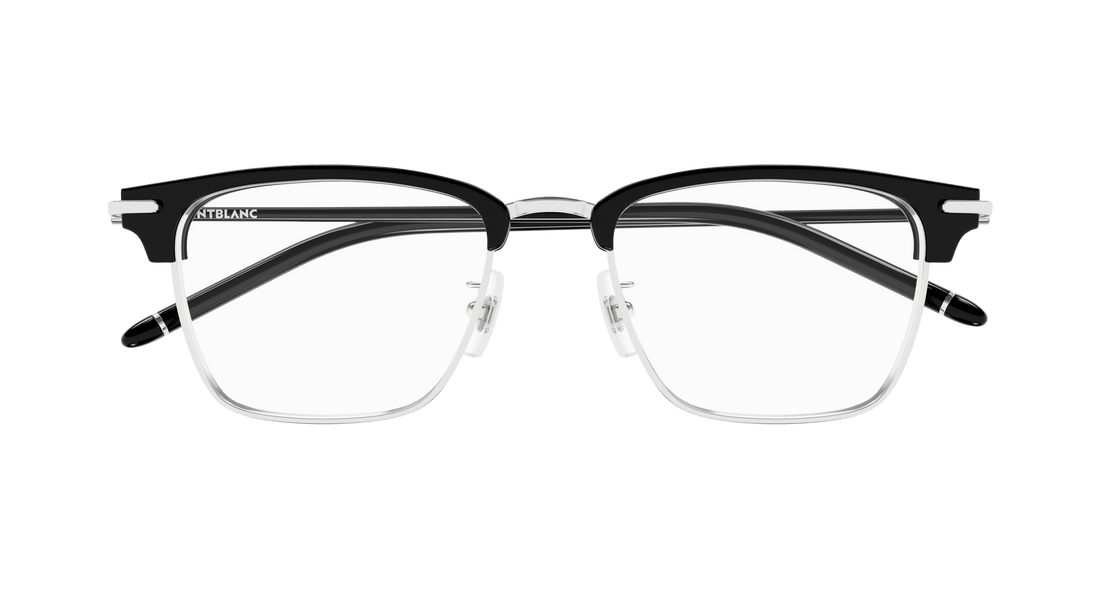 Occhiali da vista montblanc mb0409o 001 plateado square masculino taglia 52mm - Vista dettagliata