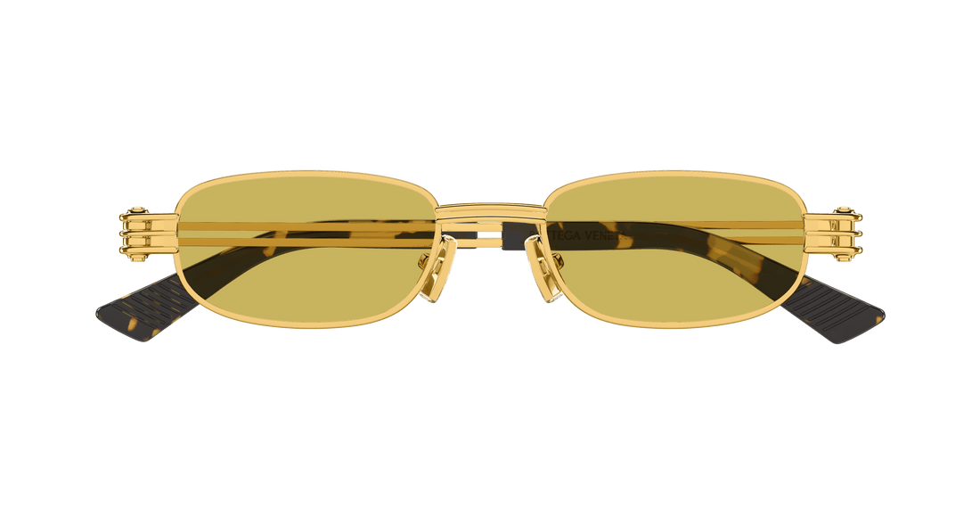 Lunettes de soleil bottega veneta bv1381s 002 dorado square unisex taille 50mm - Vue détaillée