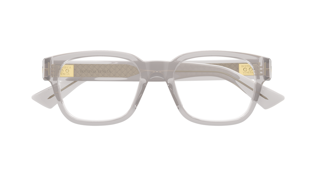 Occhiali da vista bottega veneta bv1403o 008 gris rectangular / squared unisex taglia 54mm - Vista dettagliata