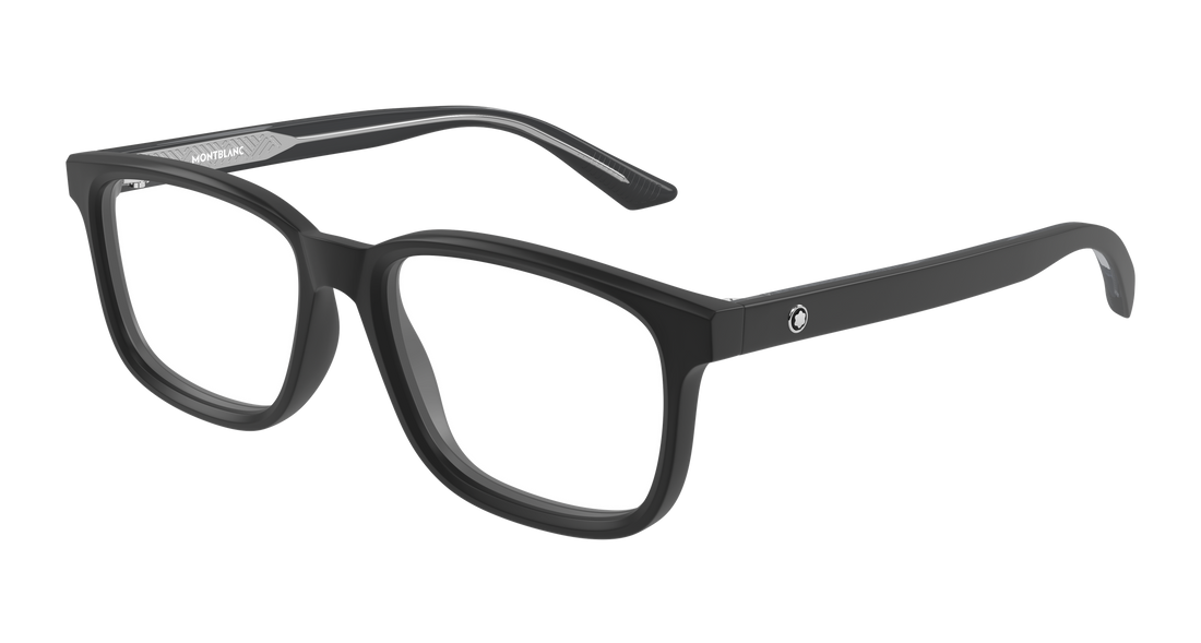 Óculos graduados montblanc mb0452o 002 negro rectangular / squared masculino tamanho 55mm - Vista principal