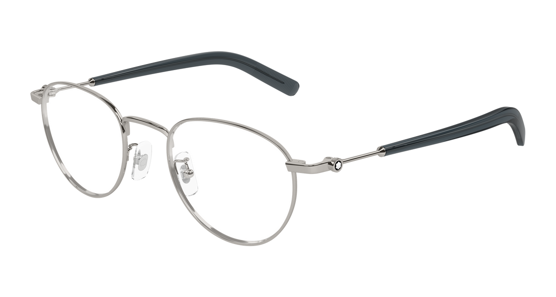 Dioptrijske naočale montblanc mb0423o 002 plateado round/oval/panthos masculino veličina 49mm - Glavni prikaz