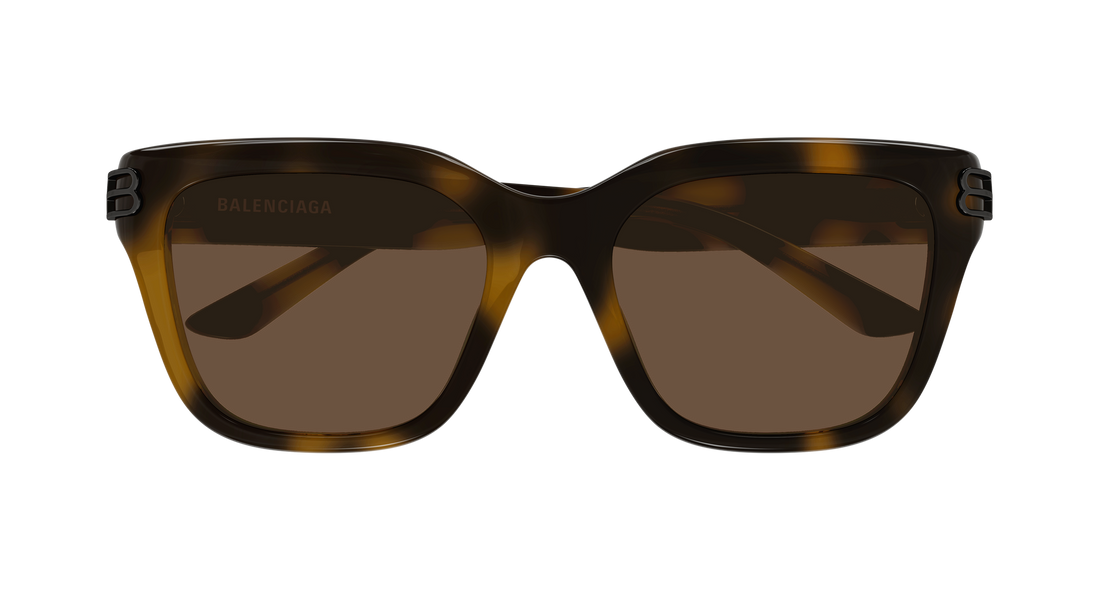 Lunettes de soleil balenciaga bb0433sk 006 havana rectangular / squared femenino taille 56mm - Vue détaillée