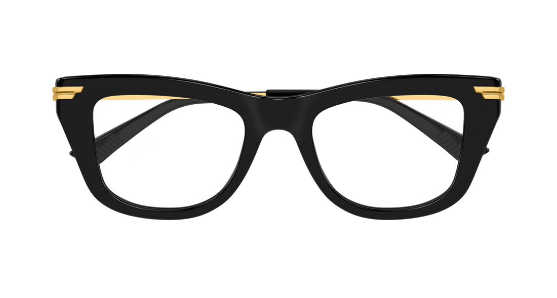 Gafas graduadas bottega veneta bv1370o 001 negro square unisex talla 50mm - Vista de detalle