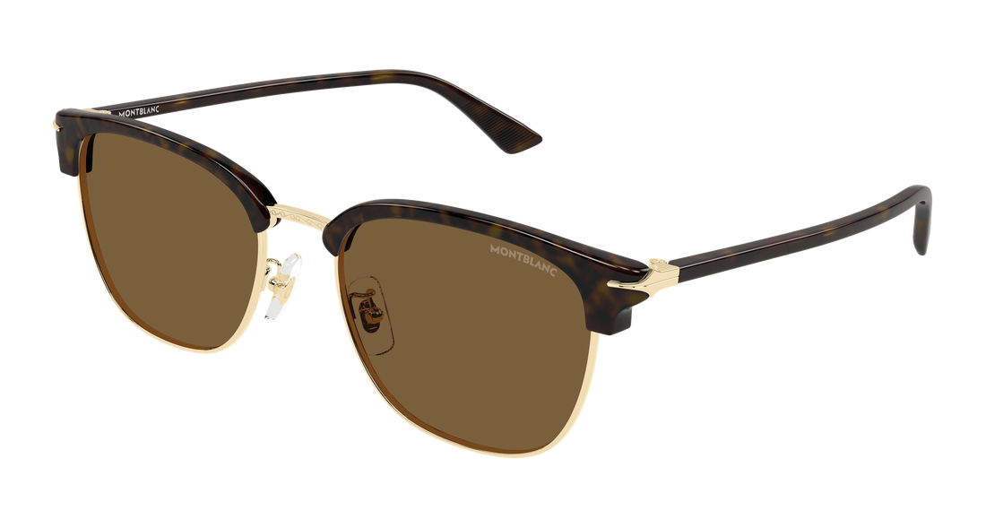 Sonnenbrillen montblanc mb0439sa 003 dorado rectangular / squared masculino größe 55mm - Hauptansicht