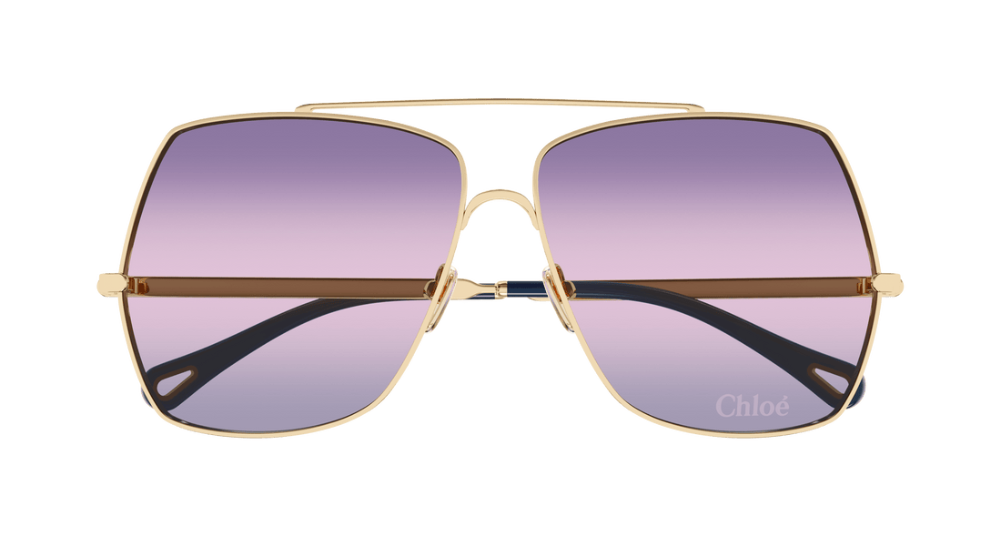 Sunglasses chloé ch0278s 005 dorado square femenino size 62mm - Detailed view