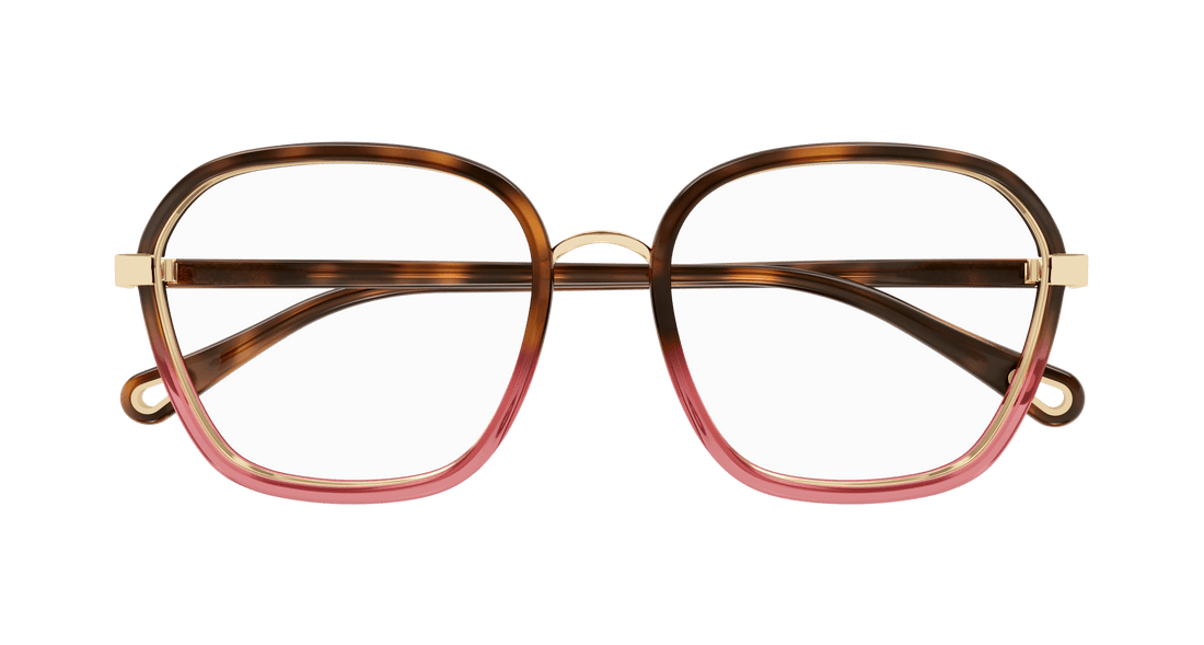 Óculos graduados chloé ch0309o 001 havana square femenino tamanho 54mm - Vista de detalhe
