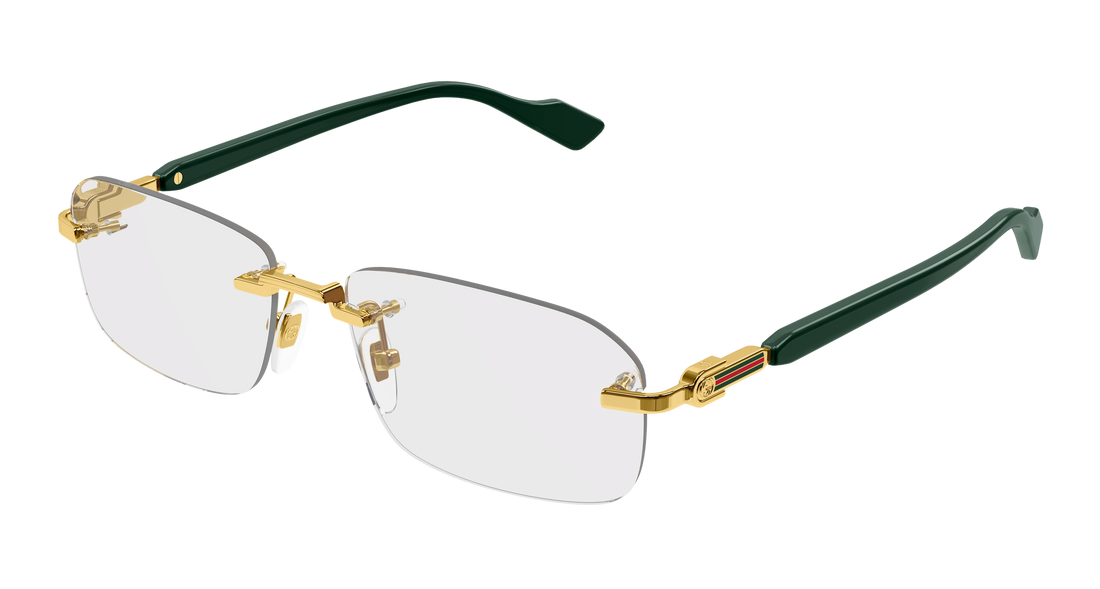 Dioptrijske naočale gucci gg1221o 005 dorado rectangular / squared masculino veličina 56mm - Glavni prikaz
