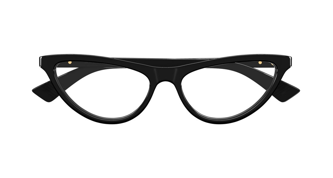 Occhiali da vista bottega veneta bv1416o 001 negro cat eye femenino taglia 55mm - Vista dettagliata