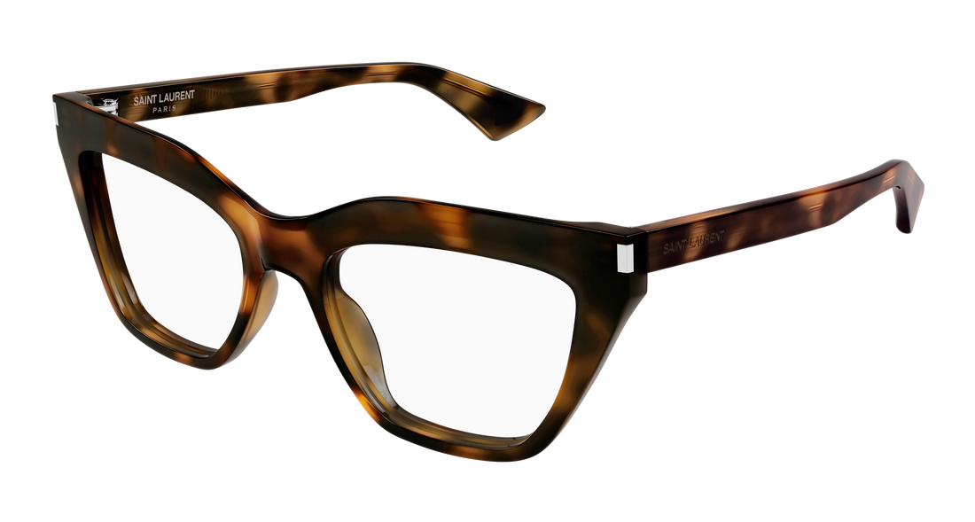 Brillen saint laurent sl 760 003 havana cat eye femenino größe 54mm - Hauptansicht