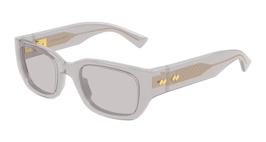 Óculos de sol bottega veneta bv1401sa 004 gris rectangular / squared unisex tamanho 52mm - Vista principal