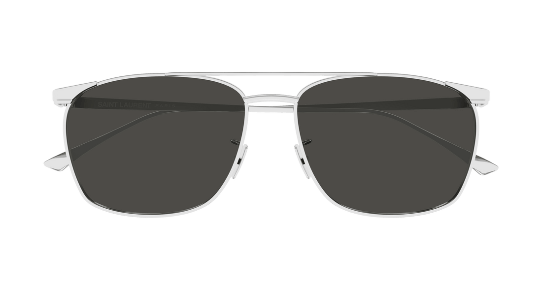 Óculos de sol saint laurent sl 796 vincent 002 plateado pilot masculino tamanho 57mm - Vista de detalhe