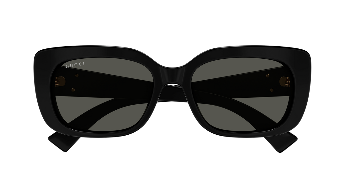 Óculos de sol gucci gg1979sk 001 negro rectangular / squared femenino tamanho 55mm - Vista de detalhe