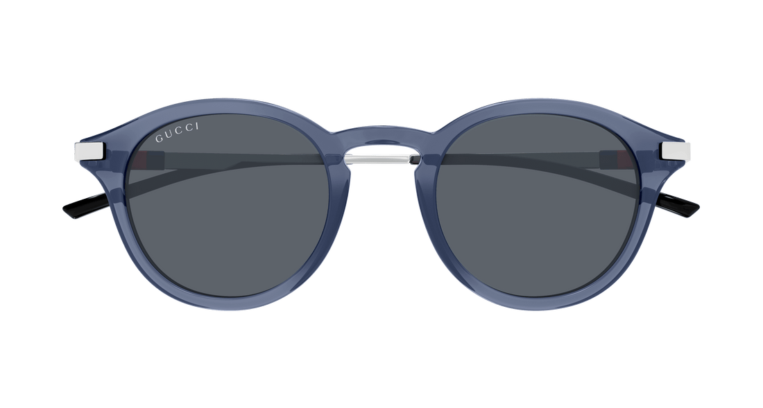 Gafas de sol gucci gg1890s 004 azul round masculino talla 48mm - Vista de detalle