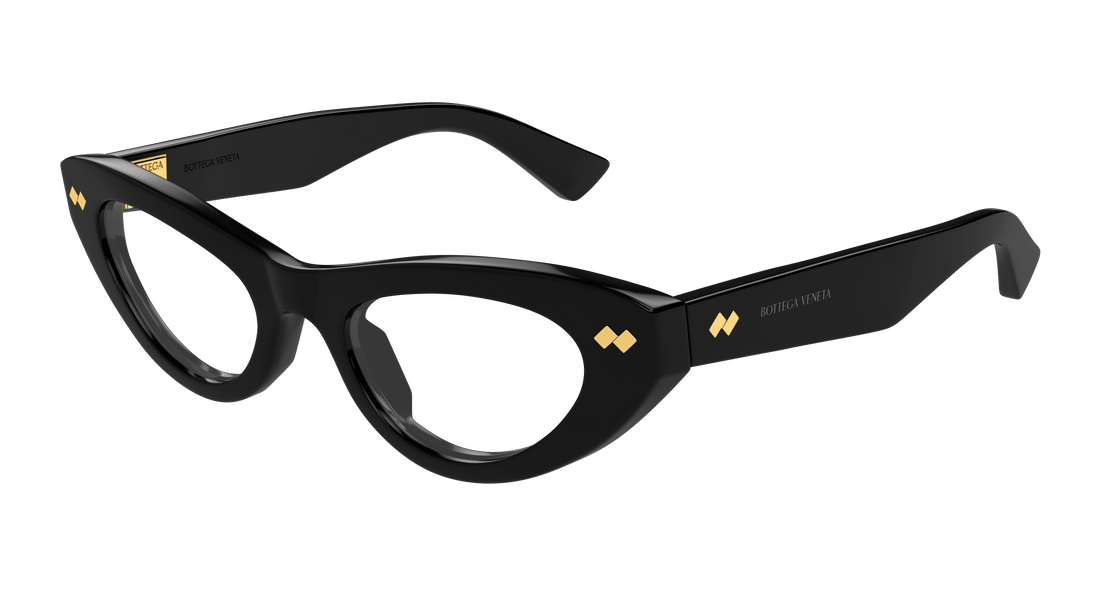 Óculos graduados bottega veneta bv1354o 001 negro cat eye femenino tamanho 49mm - Vista principal
