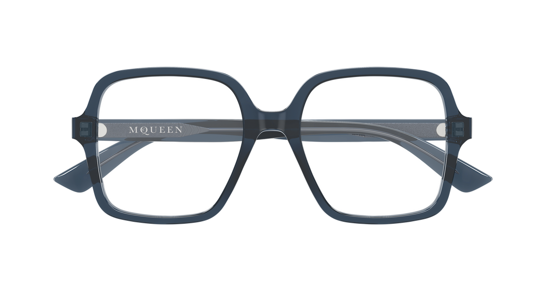 Brillen alexander mcqueen am0538o 003 gris rectangular / squared femenino größe 52mm - Detailansicht