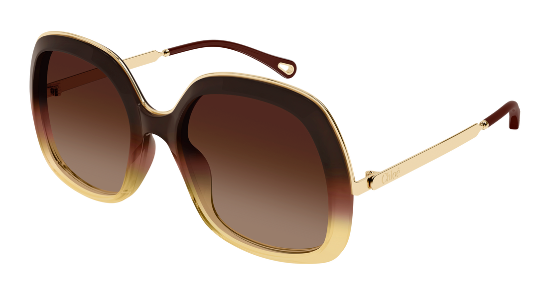 Sunčane naočale chloé ch0327s 006 marron rectangular / squared femenino veličina 56mm - Glavni prikaz