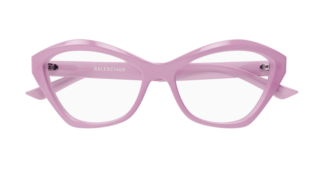 Occhiali da vista balenciaga bb0341o 007 violeta cat eye femenino taglia 58mm - Vista dettagliata