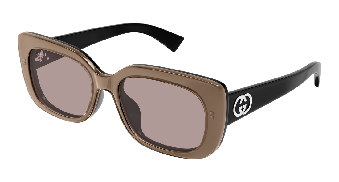 Solglasögon gucci gg1979sk 004 marron rectangular / squared femenino storlek 55mm - Huvudvy