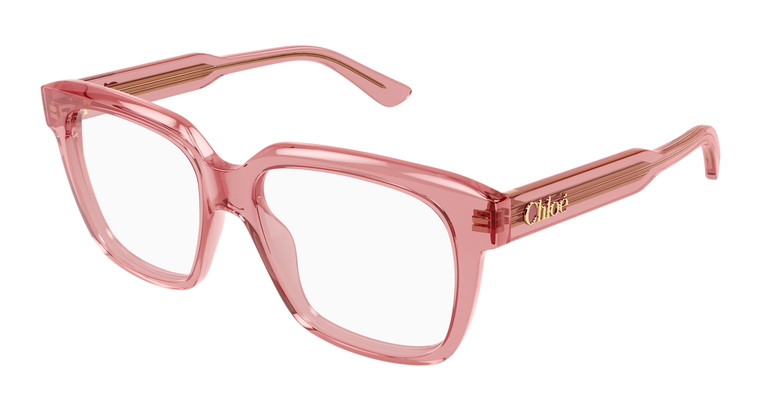 Brillen chloé ch0340o 003 rosa geometric femenino größe 52mm - Hauptansicht