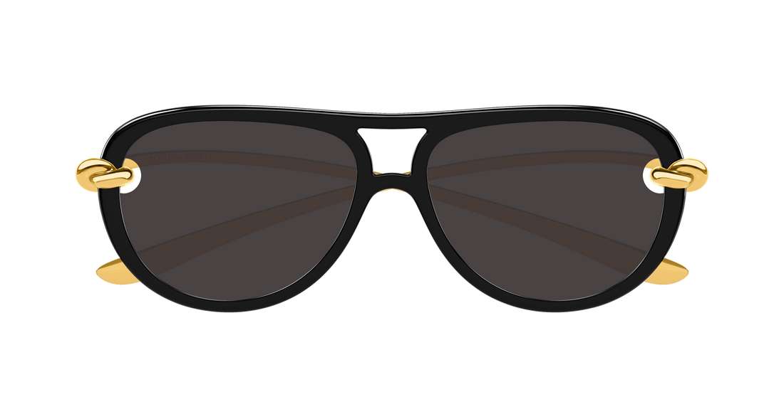 Sunglasses bottega veneta bv1418s 005 negro pilot/navigator femenino size 58mm - Detailed view