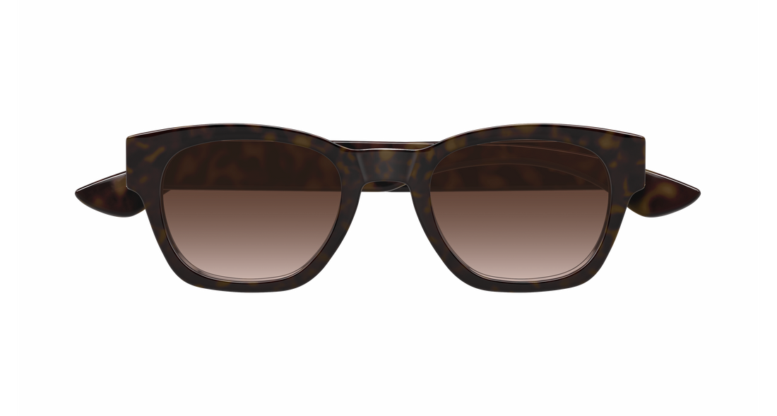 Occhiali da sole alexander mcqueen am0530s 002 havana round/oval/panthos masculino taglia 49mm - Vista dettagliata