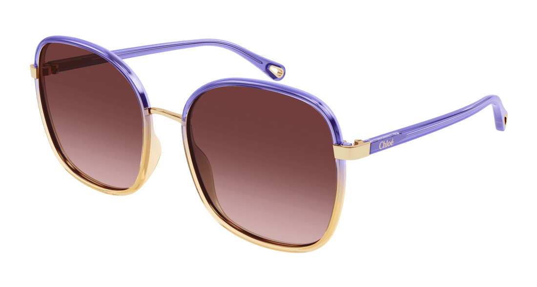 Occhiali da sole chloé ch0031s 015 violeta square femenino taglia 56mm - Vista principale
