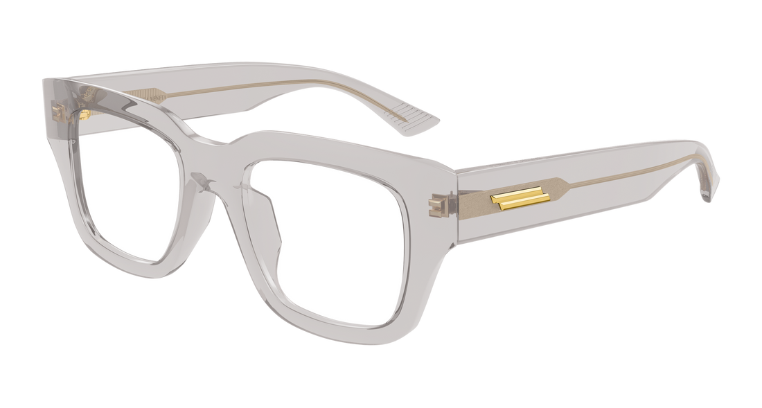 Óculos graduados bottega veneta bv1361o 010 gris rectangular / squared masculino tamanho 50mm - Vista principal