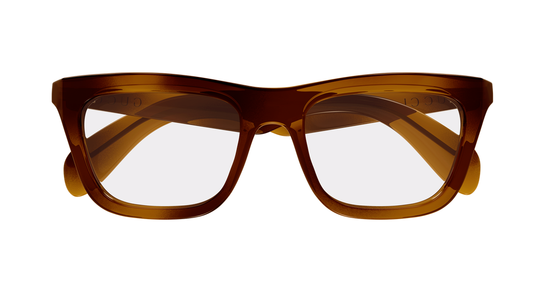 Occhiali da vista gucci gg1933o 002 havana rectangular / squared masculino taglia 53mm - Vista dettagliata