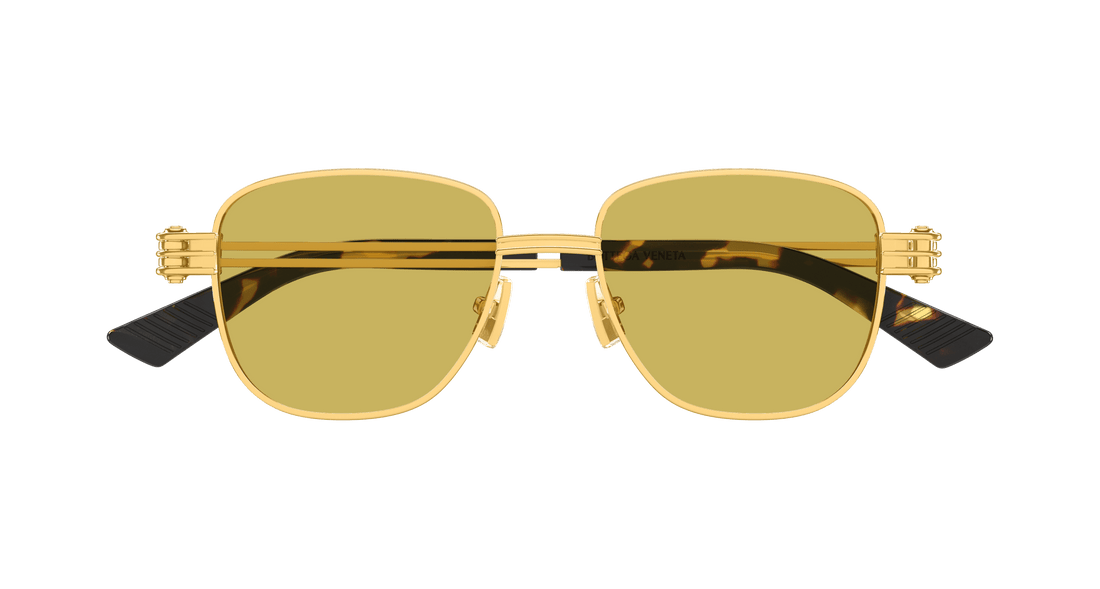 Óculos de sol bottega veneta bv1380s 002 dorado square unisex tamanho 51mm - Vista de detalhe