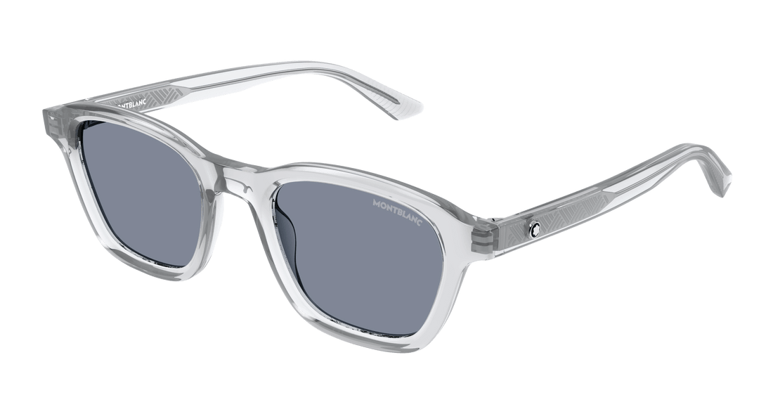 Zonnebrillen montblanc mb0384s 004 gris round masculino maat 50mm - Hoofdaanzicht