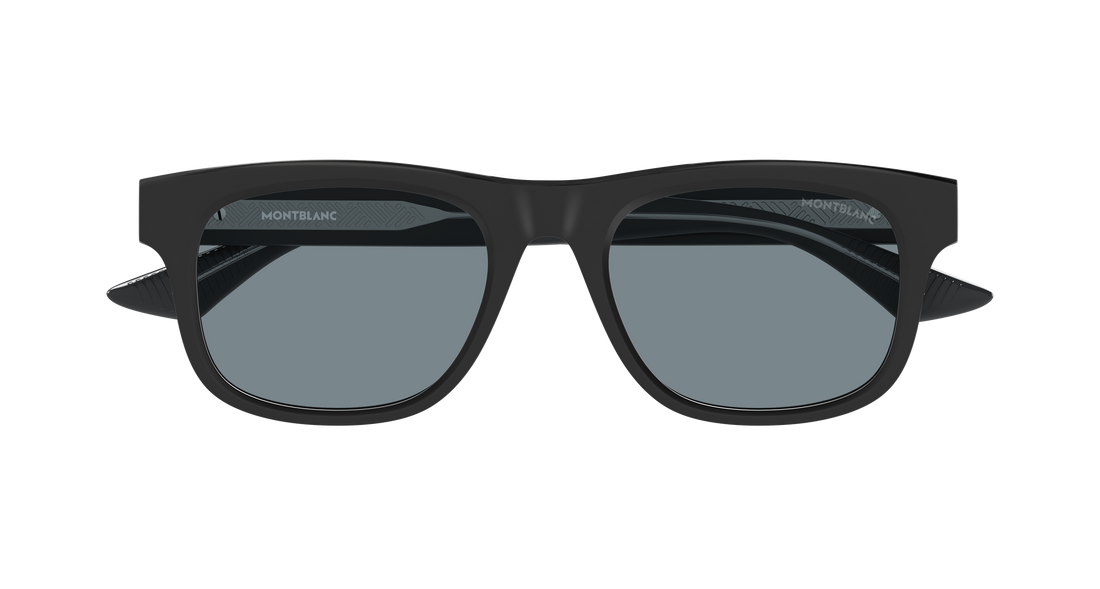 Zonnebrillen montblanc mb0421s 003 negro rectangular / squared masculino maat 53mm - Detailaanzicht