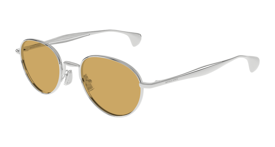 Sunglasses bottega veneta bv1396s 001 plateado round unisex size 50mm - Main view