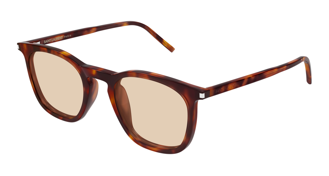 Óculos de sol saint laurent sl 623 009 havana round/oval/panthos masculino tamanho 49mm - Vista principal