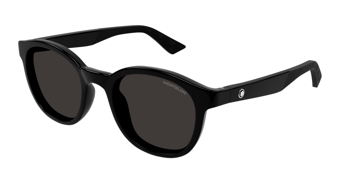 Zonnebrillen montblanc mb0398s 001 negro round masculino maat 51mm - Hoofdaanzicht