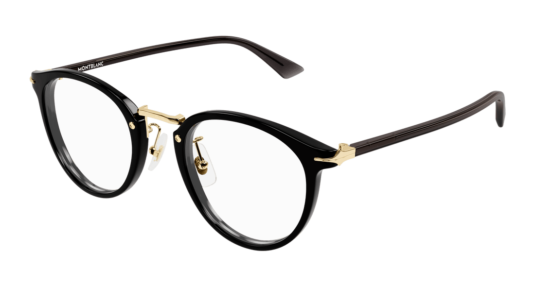 Occhiali da vista montblanc mb0406o 001 negro round masculino taglia 48mm - Vista principale