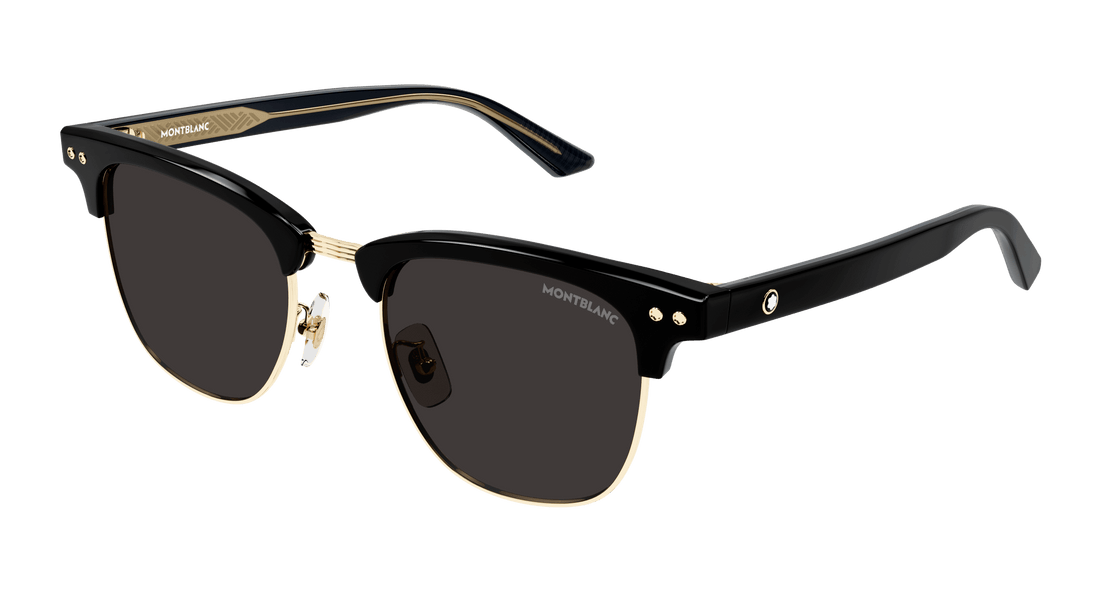 Lunettes de soleil montblanc mb0382s 001 negro square masculino taille 52mm - Vue principale